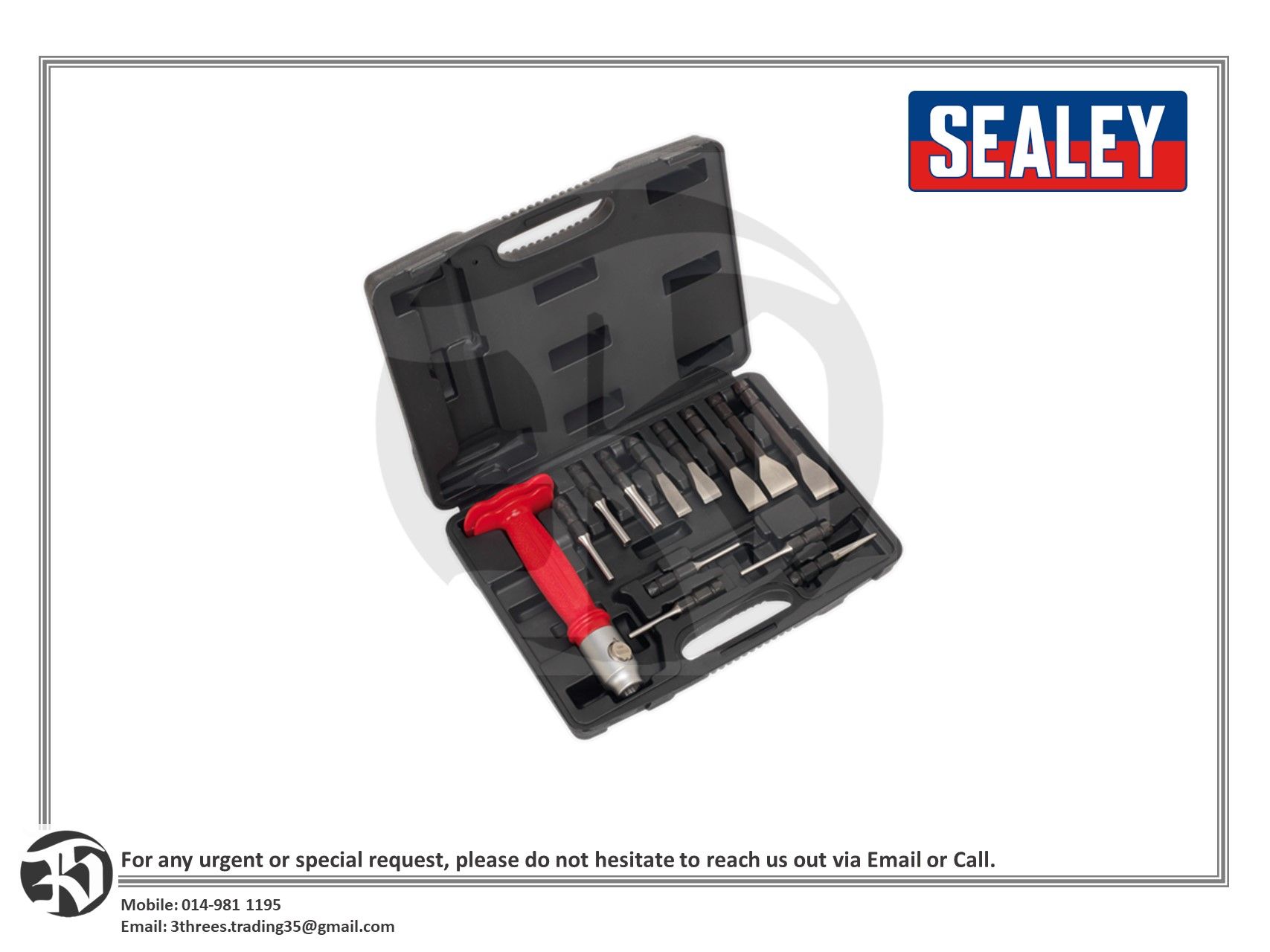 Sealey AK9215 13 Piece Interchangeable Punch and Chisel Set