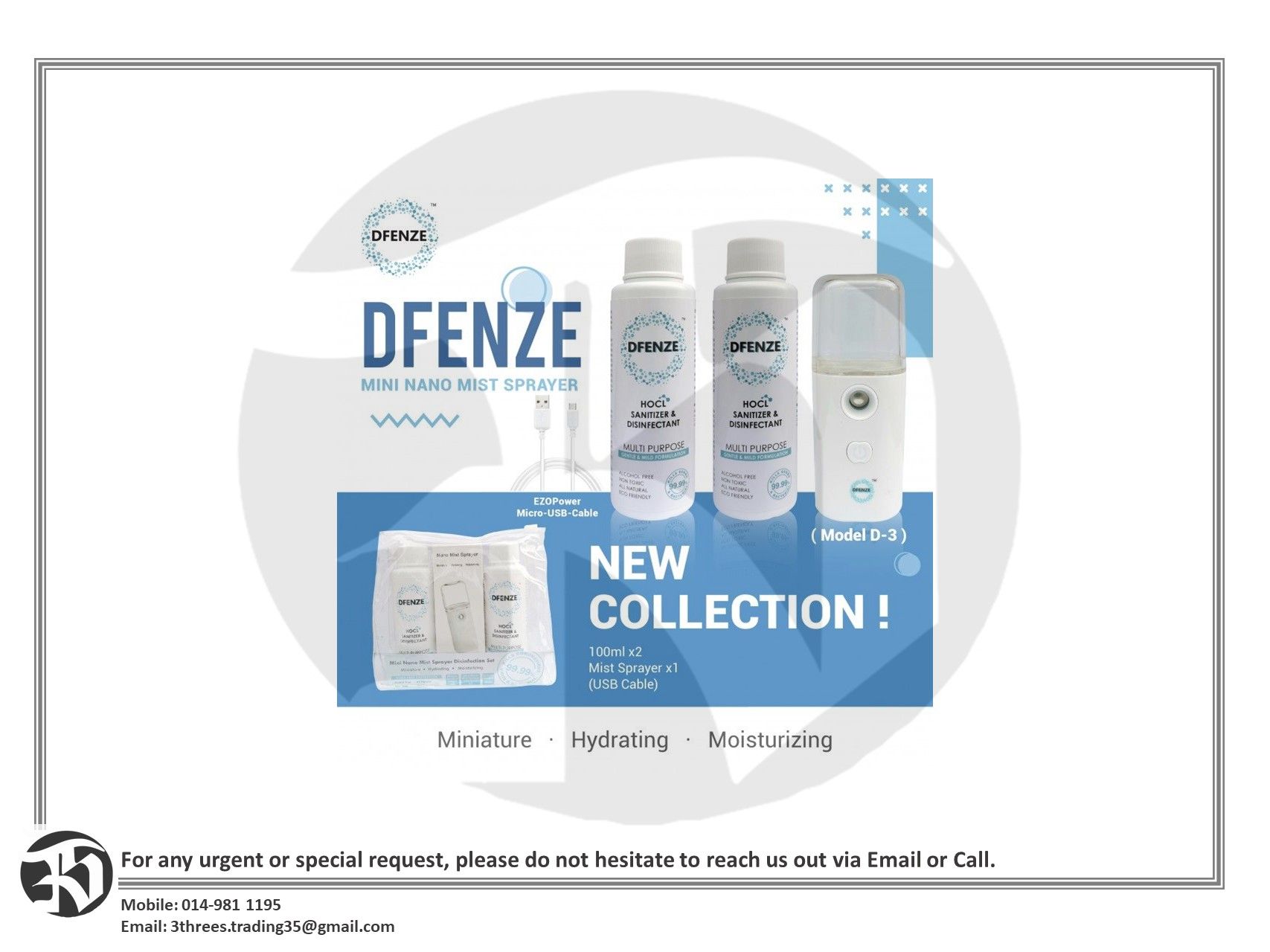 Mini Nano Mist Sprayer Set - Dfenze Sanitizer