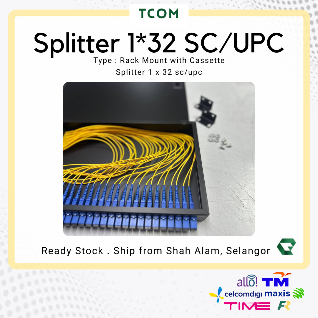 Splitter 1x32 SC/UPC 1U Rack Mount with Cassette