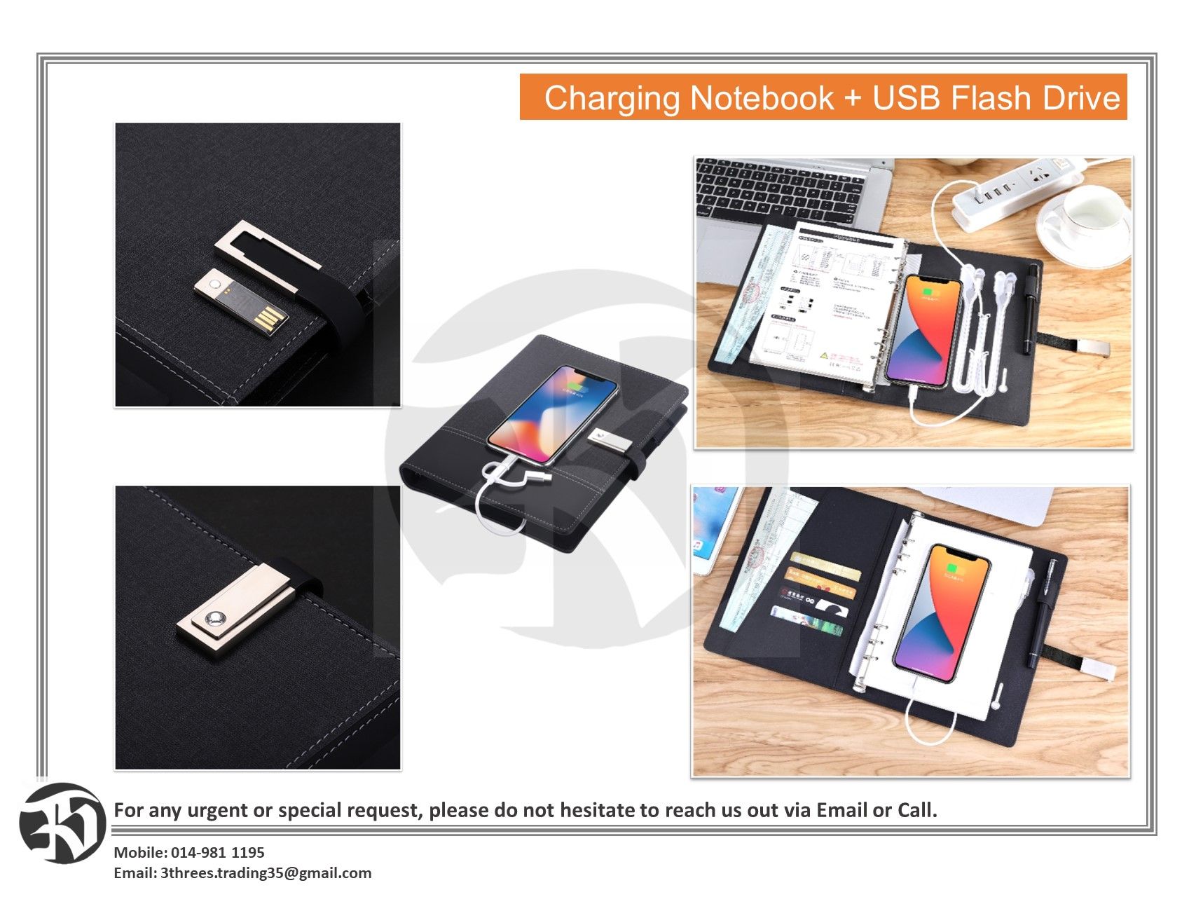 Charging Notebook With USB Flash Drive TYPE 2