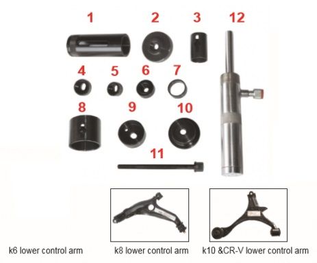JONNESWAY HONDA LOWER CONTROL ARM BUSHES REMOVER/INSTALLER