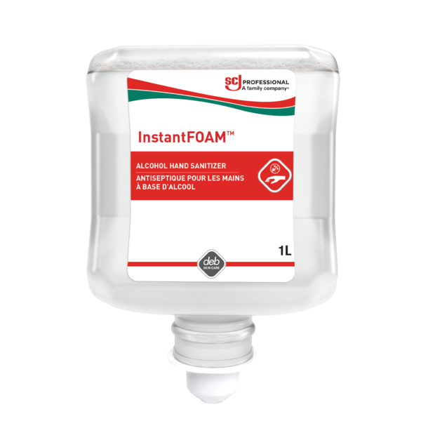 InstantFOAM鈩�Alcohol Hand Sanitizer, Ethanol (Alcohol) 70% Propyl Alcohol 11%, 1L Cartridge, 6 Ea/Case