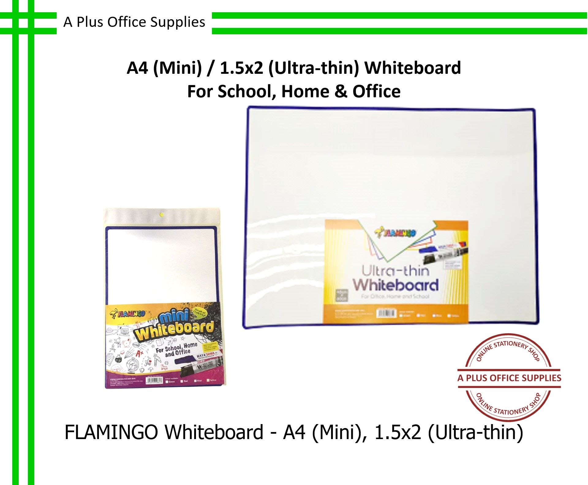 FLAMINGO Whiteboard/ Papan Putih Nipis