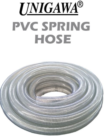 *Unigawa PVC Spring Hose PSP-1050 WP 10 bar x 40m/roll