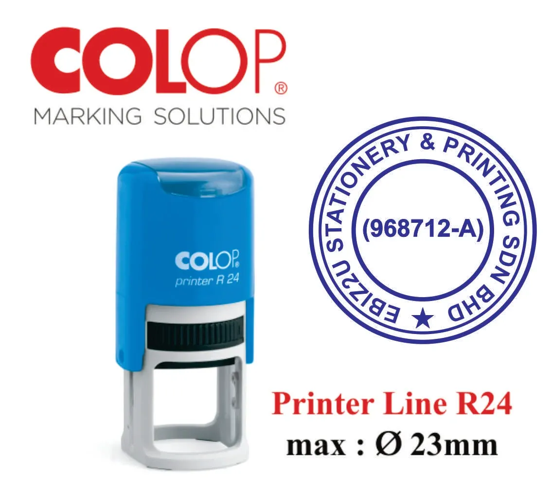 COLOP R24 Self-Inking Rubber Stamp-23mm