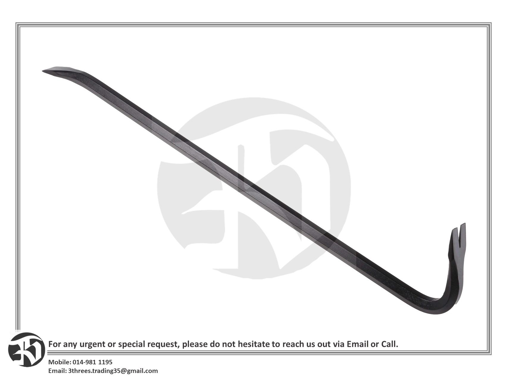 Claw Ended Crowbar 900mm
