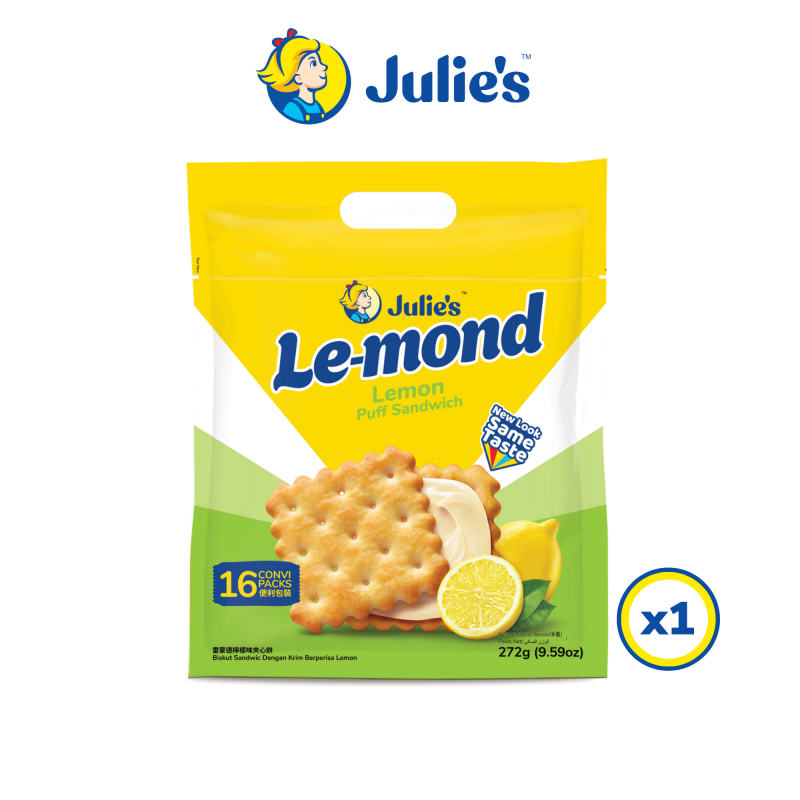 Julie's Le-Mond Lemon Flavored Cream Puff Sandwich 16's  272G