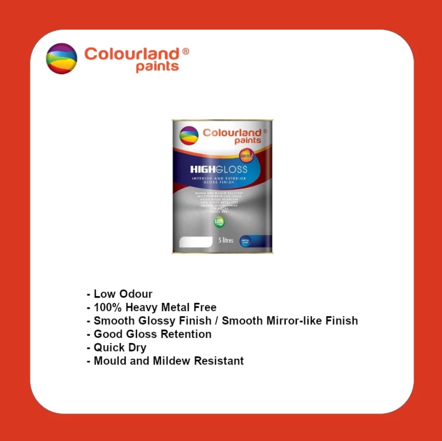 COLOURLAND PAINTS HIGH GLOSS 5L