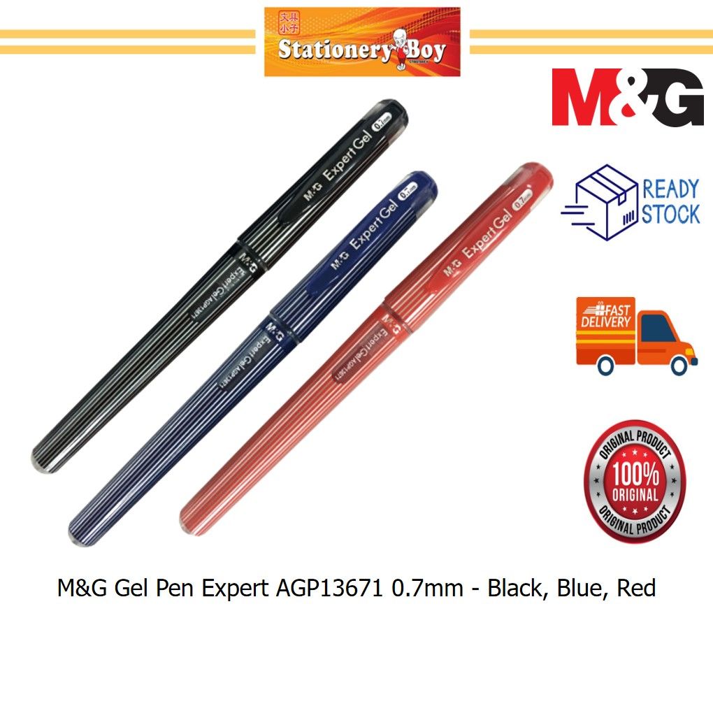 M&G Gel Pen Expert AGP13671 0.7mm / Pen Dakwat Gel - Black, Blue, Red