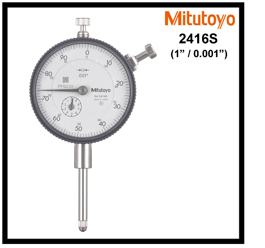 MITUTOYO 2416S DIAL INDICATOR (LUG BACK) 1INCH/0.001INCH (LATEST 2022 NEW MODEL 2416A)