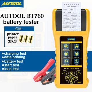 AUTOOL BT760 Battery tester 12V&24V cca:30-1700 automobile battery test motorcycle battery test battery tester