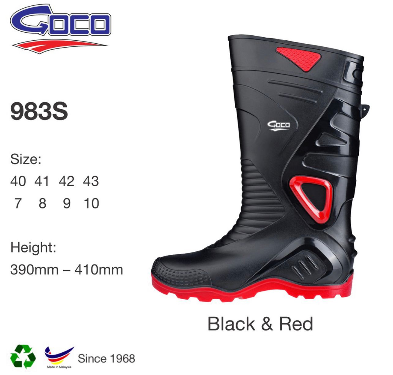 GOCO RAIN BOOTS/ SAFETY PVC BOOTS GOCO 983