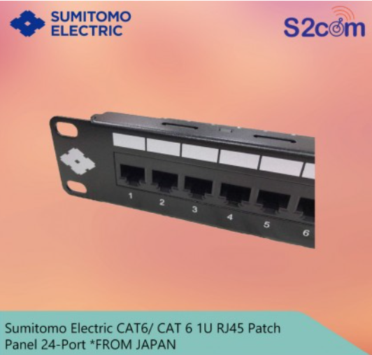 Sumitomo Electric Cat6 1U Gigabit 24Port Patch Panel