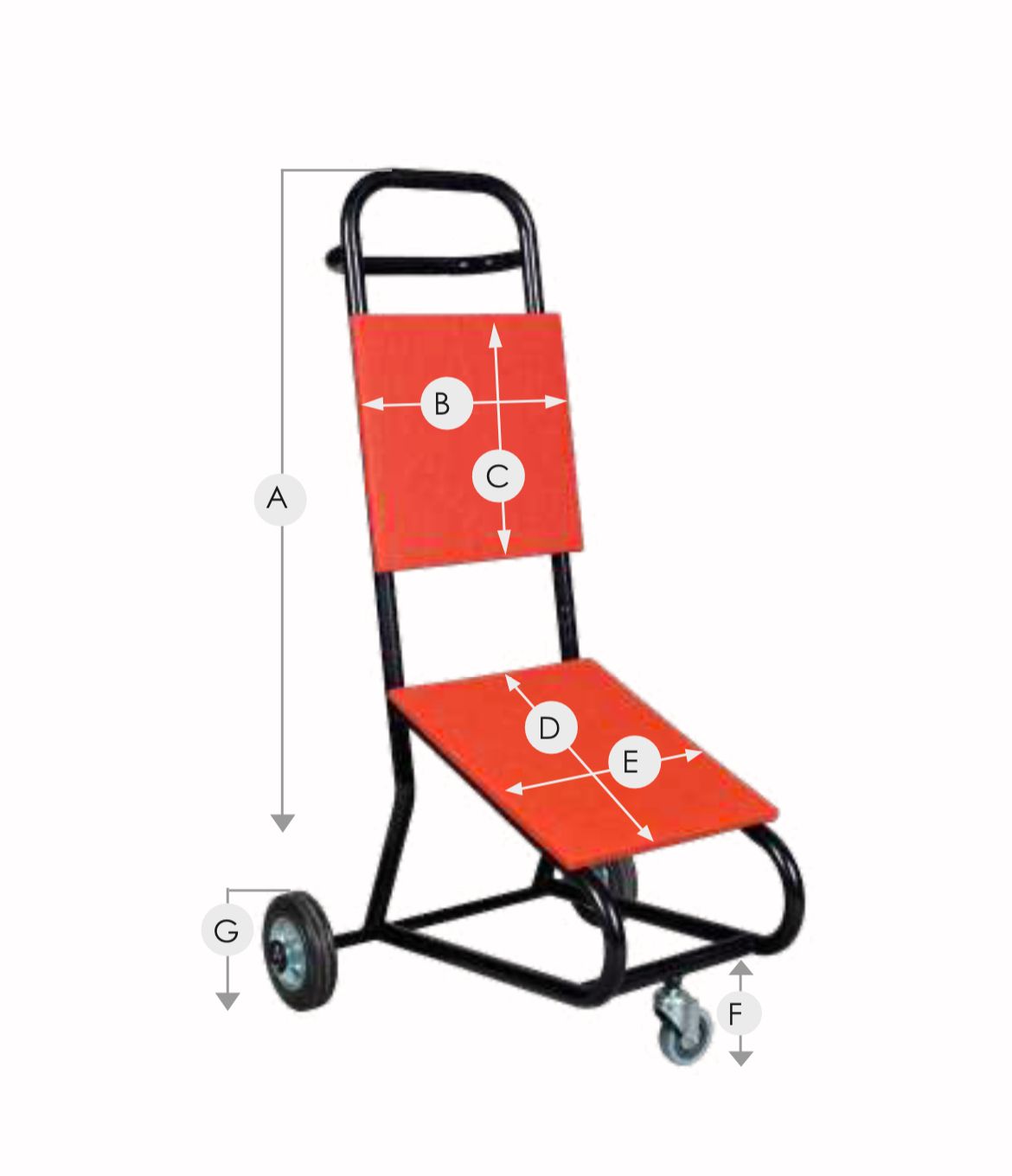 BANQUET CHAIR TROLLEY / EPOXY BLACK