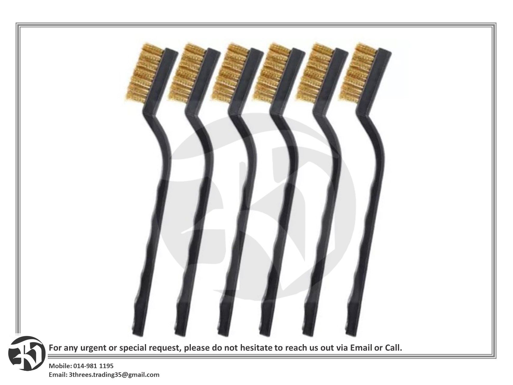 Brass Brush/Industrial Copper Wire Toothbrush 6.7" 12pcs