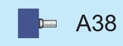 Temo 25*25*6mm Type A38 Vitrified CBN Mounted Point for Stainless Steel - 10pcs/pk