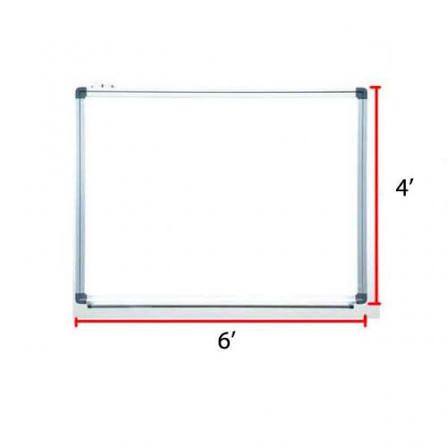 Non Magnetic White Board Size : 4' x 6'