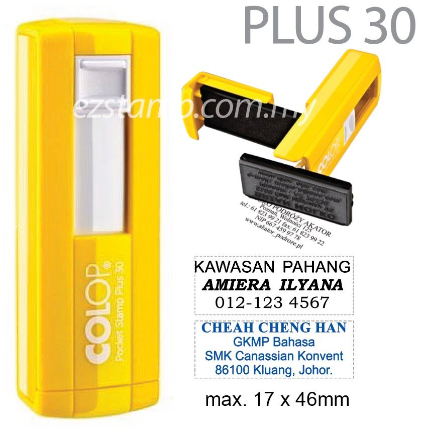 Colop Rubber Stamp Colop Pocket Plus 30 Self Ink