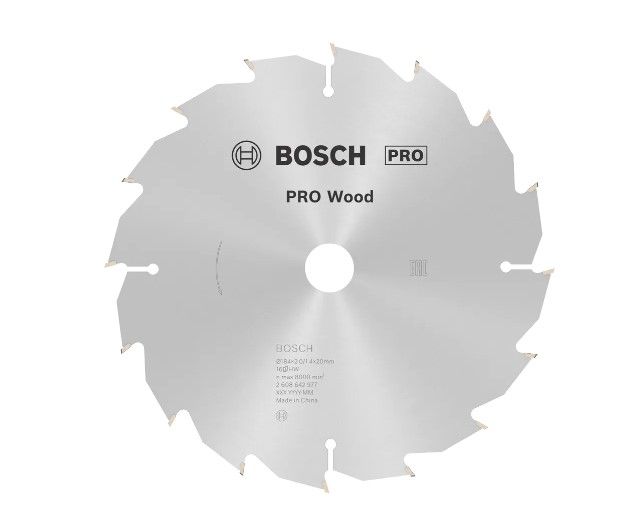 BOSCH PRO WOOD CIRCULAR SAW BLADE, 184 X 2 X 20 MM (2608642980)