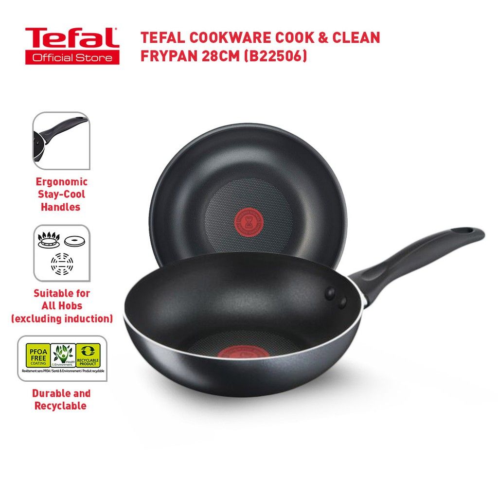 Tefal *Tefal Cook & Clean Frypan 28cm (B22506)