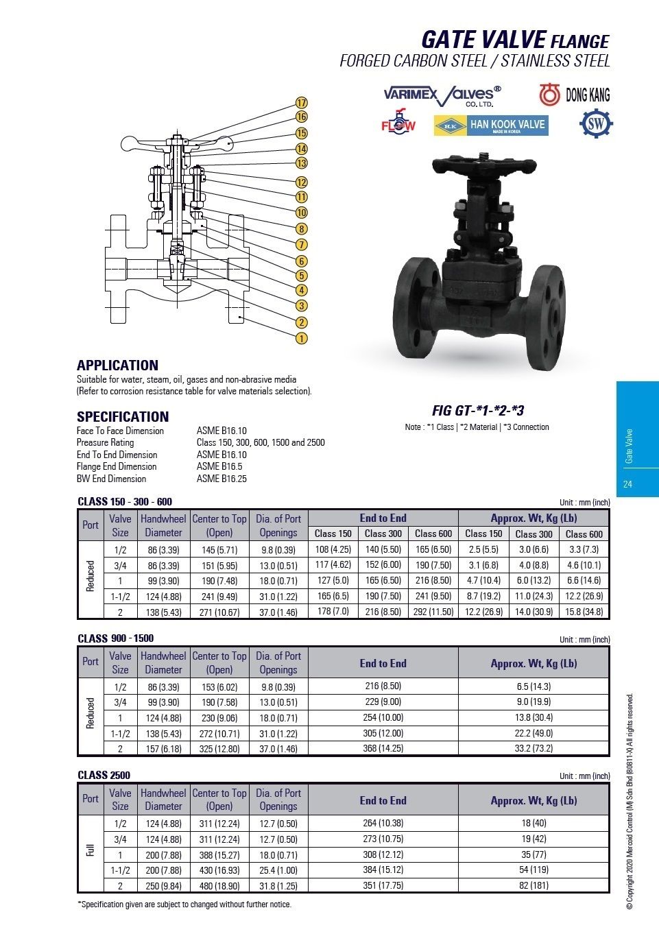 *3/4" x 600# GATE VALVE RF, BODY: ASTM A352-LCB/C,A350-LF2 ,TRIM: AISI 316(L),STELLITE 6 RF(integral flange) - BODY:LF2,TRIM:SS316L+STL