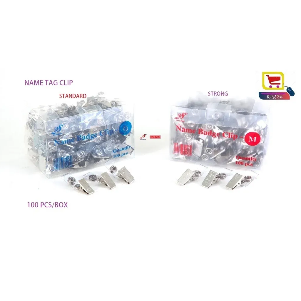NAME BADGE CLIP / METAL NAME TAG CLIP (STRONG ./ STANDARD) (50PCS/100PCS)