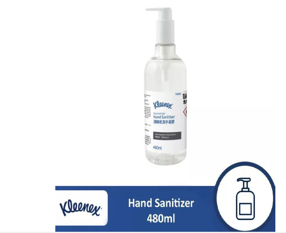 Kleenex®️ Alcohol Gel Hand Sanitiser (480ml)