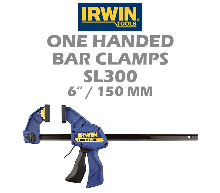 IRWIN ONE HANDED BAR CLAMPS SL300 6" 150MM
