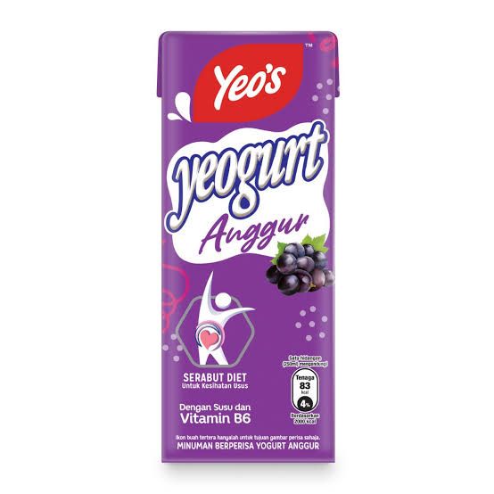 Yeo's Yeogurt Grape 24 Tetra x 250ml