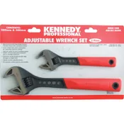 8"/12" SOFT GRIP PHOSPHATE FINISHADJ. WRENCH SET