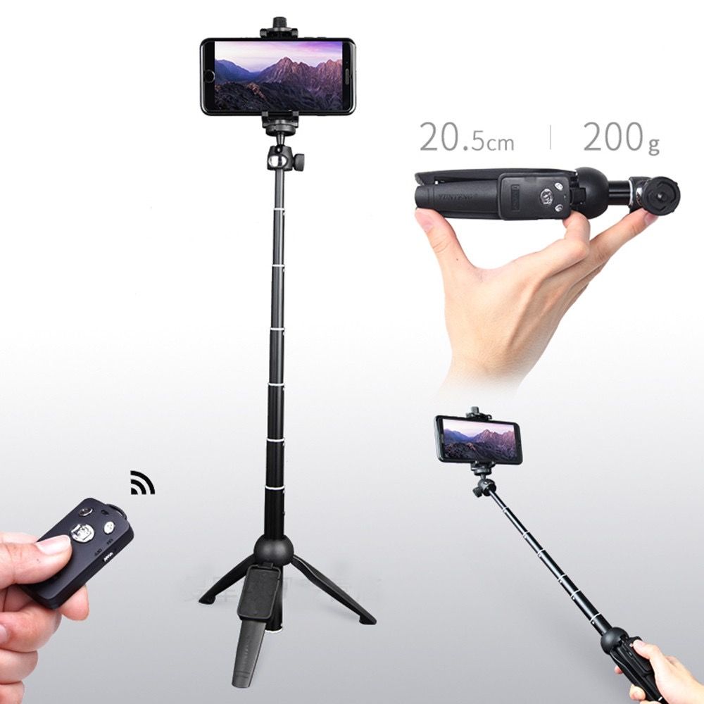 Multifunction Tripod Monopod Selfie Stick Tripod with Bluetooth Remote Shutter