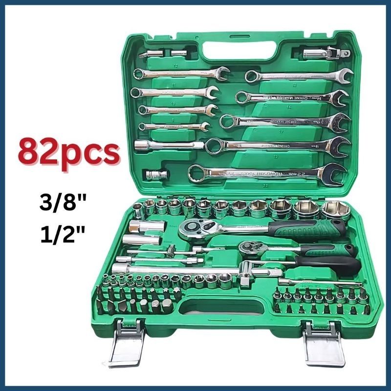 82pcs Socket Set Box Set Spanner Set Wrench Set Tools Set