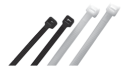 Temo 160 x 4.8 x 39mm(C.) White Nylon Cable Tie, Pk-100