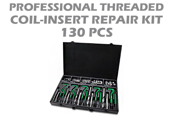 TOPTUL 130PCS PROFESSIONAL THREADED COIL-INSERT REPAIR KIT JGAD130A