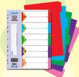 OKADA / PVC INDEX DIVIDER / 5 COLOUR / PLASTIC / PP INDEX DIVIDER / COLOUR SEPERATER