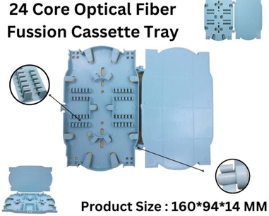 24 CORE OPTICAL FIBER FUSION CASSETTE TRAY – SCT101