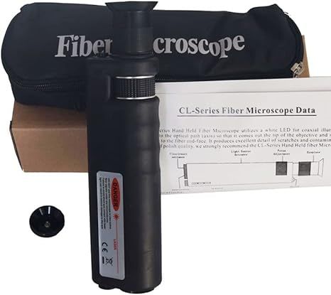 HANDHELD OPTICAL FIBER END FACE MAGNIFIER 400X MULTIPLES FIBER INSPECTION MICROSCOPE OFM101