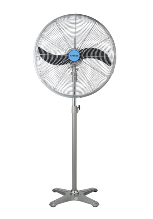 26" Industrial Stand Fan with 2 Metal fan blades , Colour : Grey