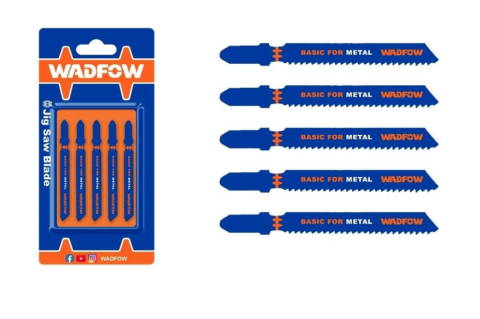 WADFOW JIG SAW BLADE FOR METAL (5 PCS / SET, 50MM, 21 TPI) SUITABLE FOR THIN SHEET METALS (1-3MM) WJB118A