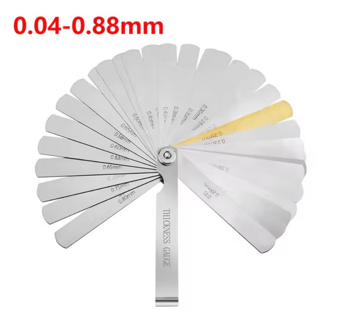 32 Blades Set Stainless Steel Feeler Gauge 0.02-1.0mm 0.04-0.88mm Metric Gap Feeler Gauge Measurement Tool