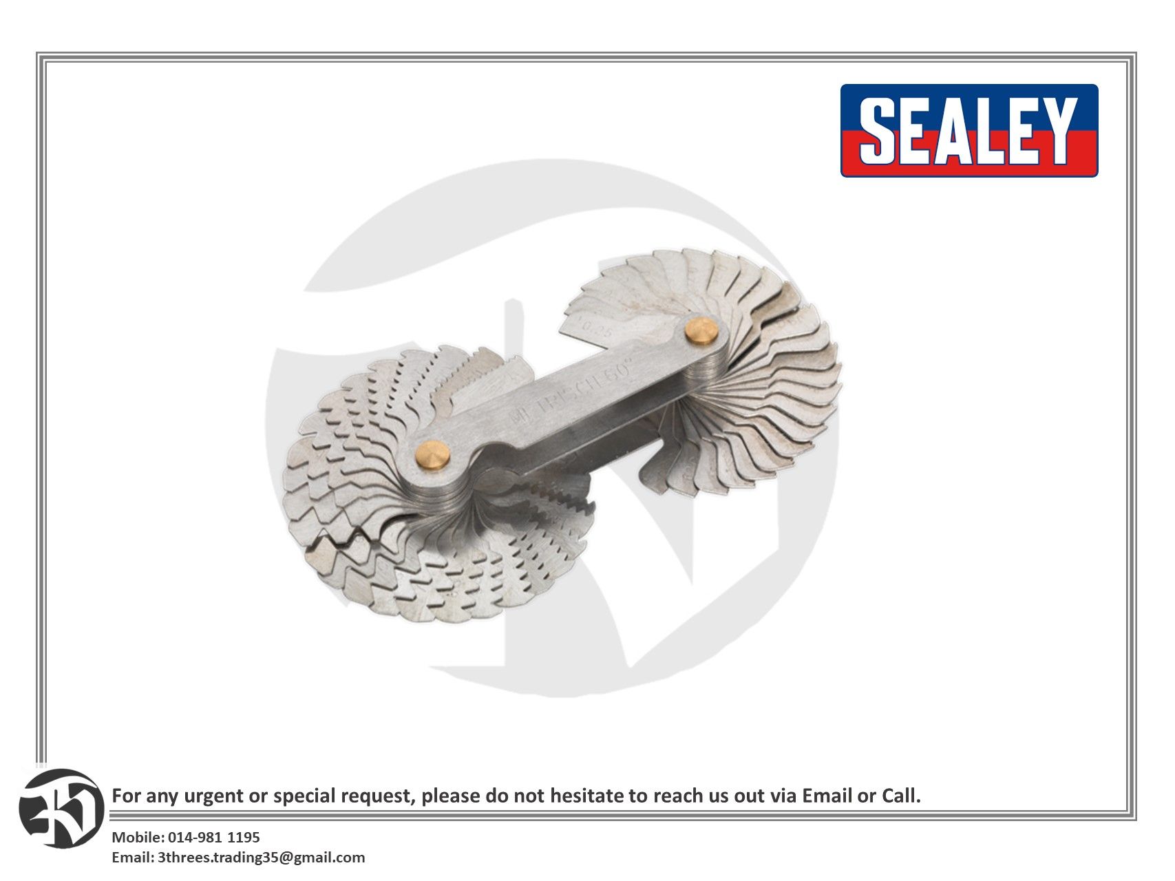 Sealey Screw Pitch Gauge Set BSW/Metric 52pcs