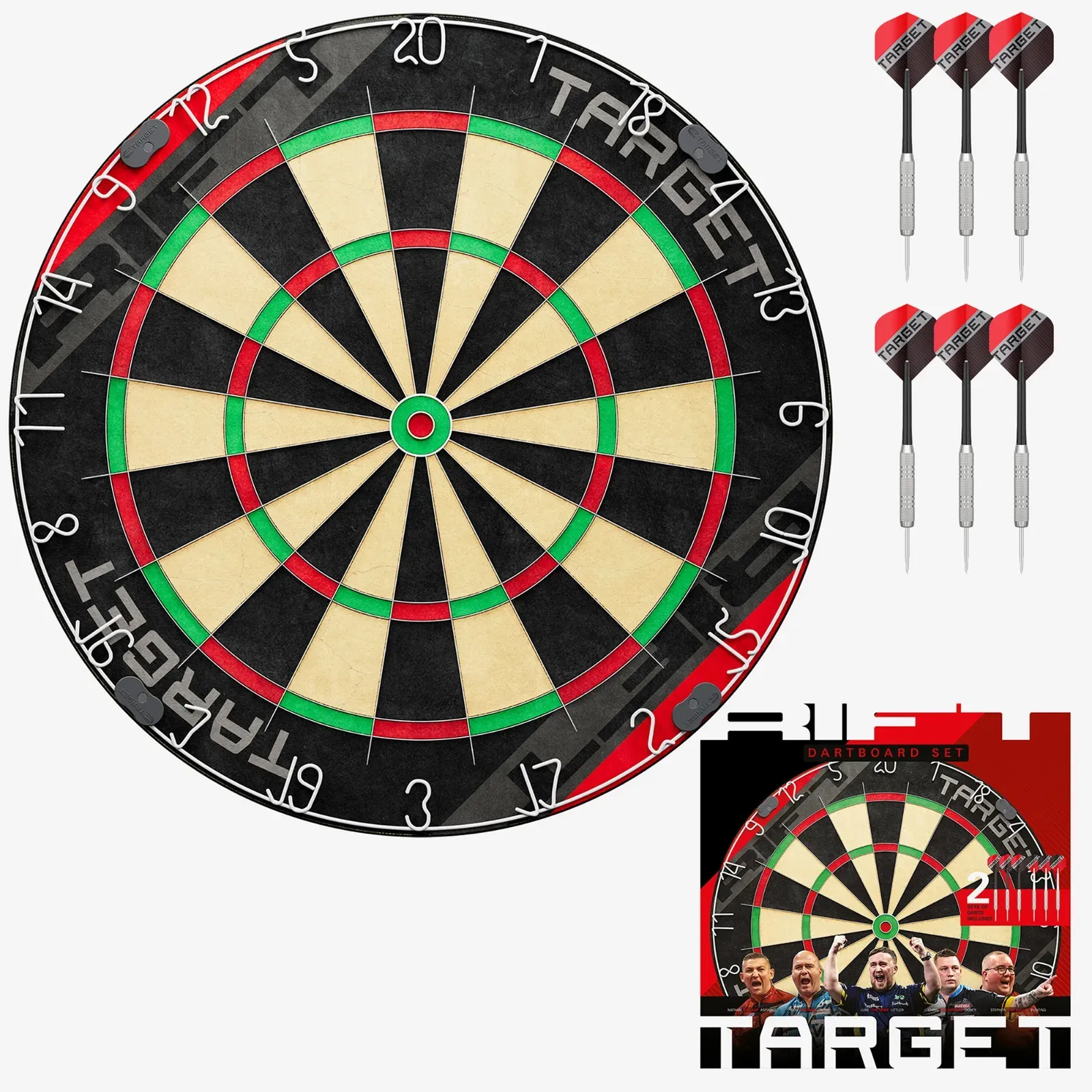 Dart board set complete with dart & bracket. - 1 set