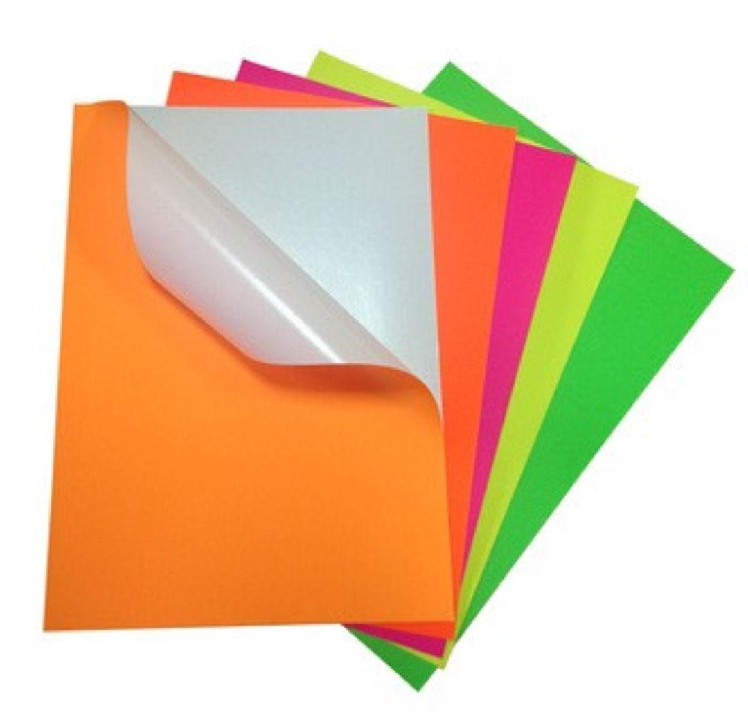 A4 sticker colour paper (100's) - multi colour