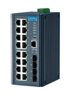 *Advantech EKI-7720G-4FI-AE – 20-Port Full Gigabit Managed Industrial Ethernet Switch