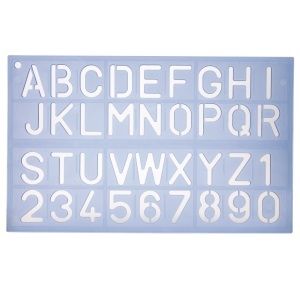 Alphabet Numbers Stencil Ruler ABC