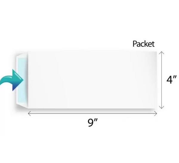 Envelope White 4x9 (102x229mm) 500'S
