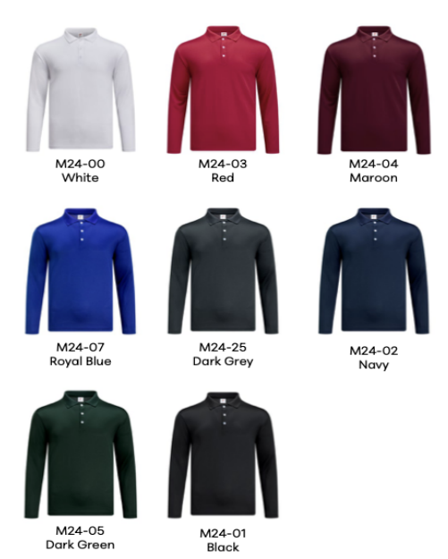 160 gsm Dry Fit Long Sleeve Polo T-shirt