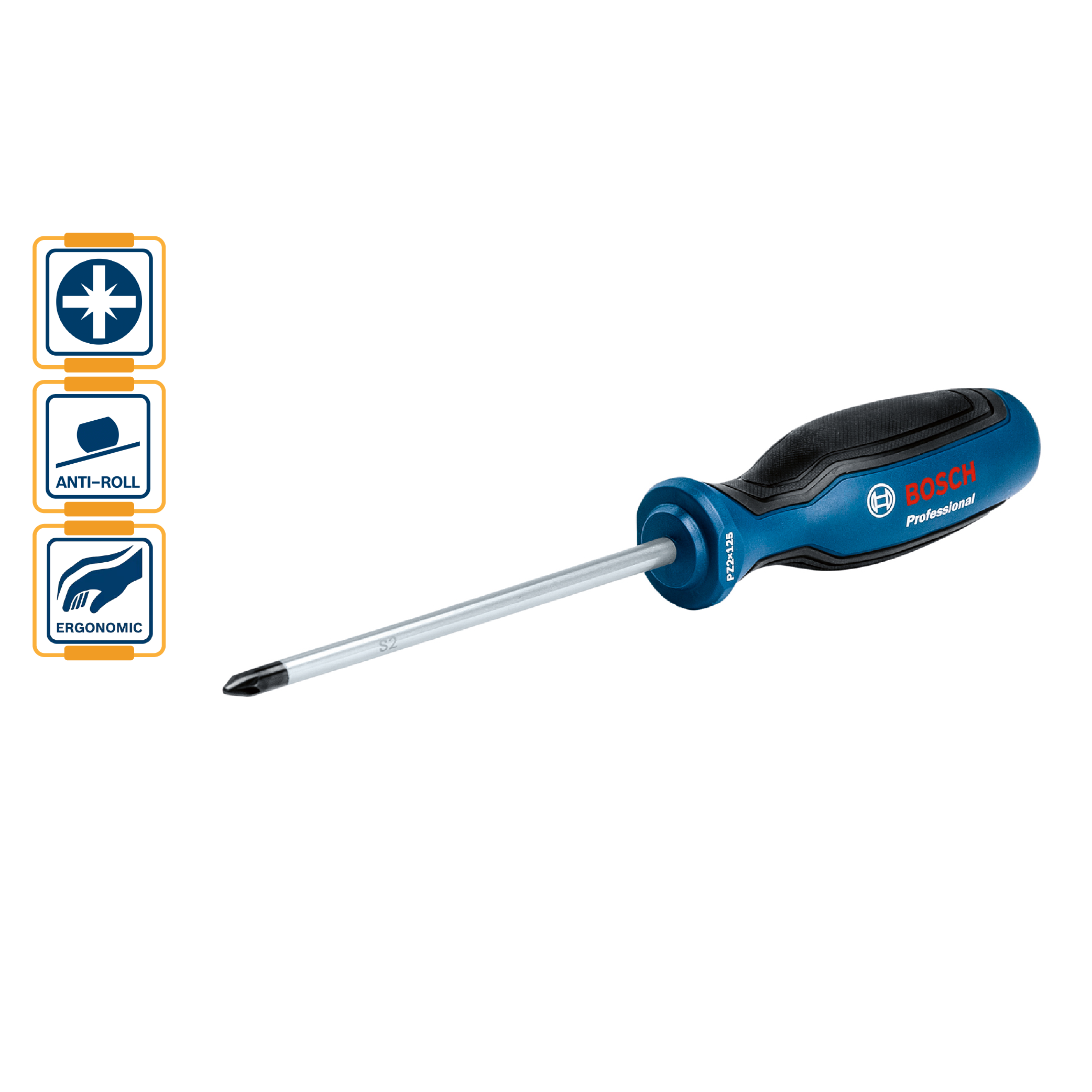 BOSCH Pozi Screwdriver (PZ) : PZ2 x 125mm