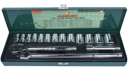 JONNESWAY 16PCS 1/2" DR. SOCKET SET (SAE)