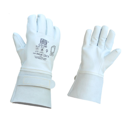 Catu CG-981 Grey Siliconized Leather Flame Resistant Gloves